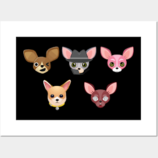 Chihuahua Emoji Funny  Dog Tee Gift Lover Posters and Art